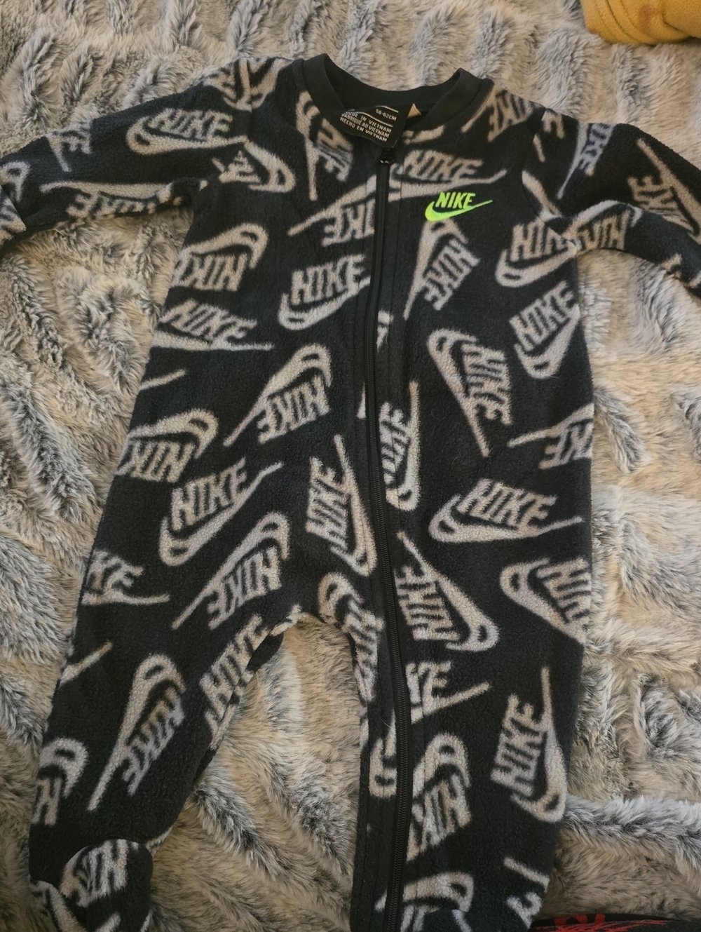 Nike fleece zip up footie